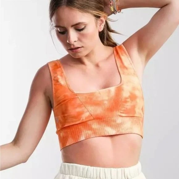 Free People Other - NWT Free People Good Karma Tie Dye Sports Bra coral clay, women's size M/L
